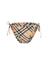 Burberry Check Triangle Bikini Brief Tie Side Straps In Brown