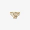 Burberry Check Swim Briefs In Wheat