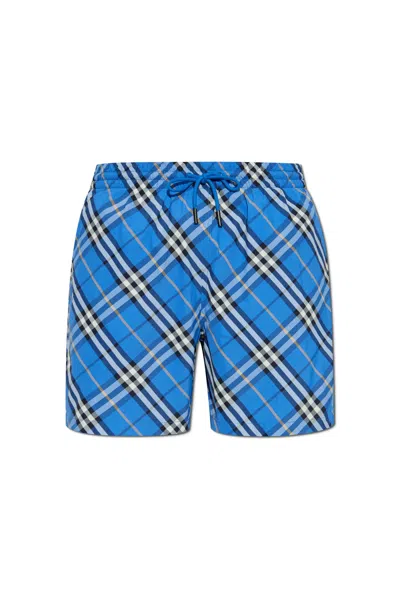 Burberry Check Swim Shorts In Multi