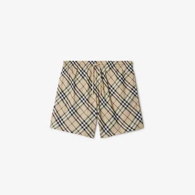 Burberry Check Swim Shorts In Multicolor