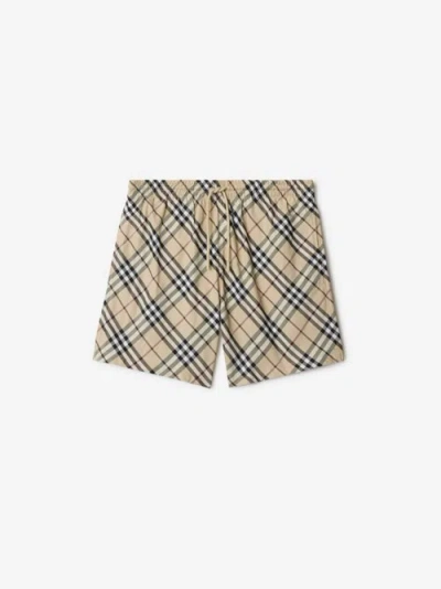 Burberry Check Swim Shorts In Multicolor