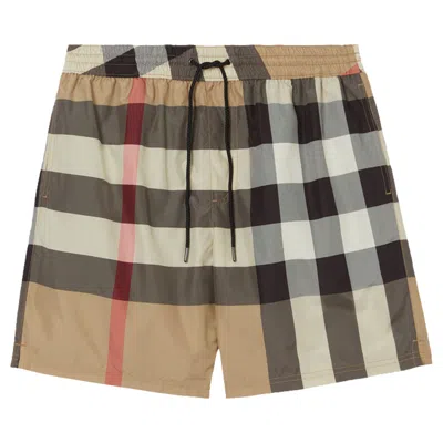 Pre-owned Burberry Check Swim Shorts 'archive Beige' | Tan | Men's Size 52