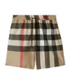 Burberry Beige Check Swim Shorts In Archives Beige