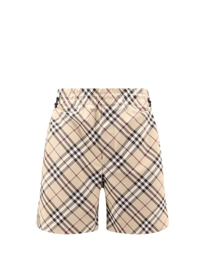 BURBERRY CHECK BEIGE BERMUDA SHORTS