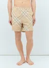 Burberry Man Swim Trunks Sand Size L Polyamide In Beige