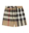 Burberry Beige Check Swim Shorts In Beige