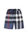 Burberry Mens Carbon Blue Guildes Graphic-print Regular-fit Shell Shorts In Blue