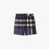 Burberry Mens Carbon Blue Guildes Graphic-print Regular-fit Shell Shorts In Carbon Blue