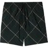 Burberry Check-print Drawstring Swim Shorts In Jungle