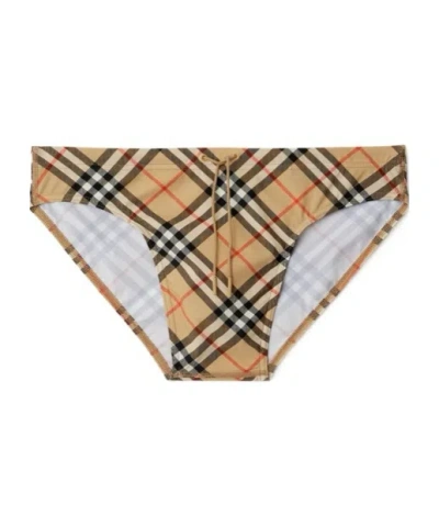 Burberry Check Swim Shorts In Multicolor