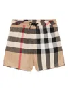 Burberry Beige Check Swim Shorts In Neutrals