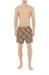 Burberry Embroidered Nylon Swimming Shorts In Nude