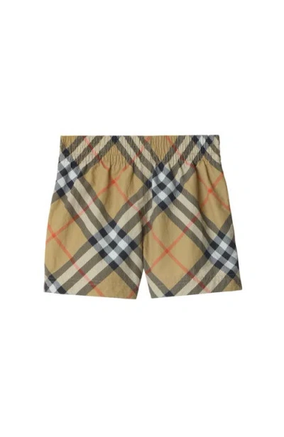Burberry Babies' Vintage Check Swim Shorts In Neutrals
