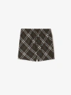 Burberry Checked Drawstring-waist Swim Shorts In Snug