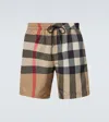 Burberry Beige Check Swim Shorts