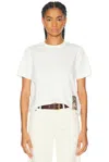 Burberry Cotton T-shirt With Check Application In Chalk