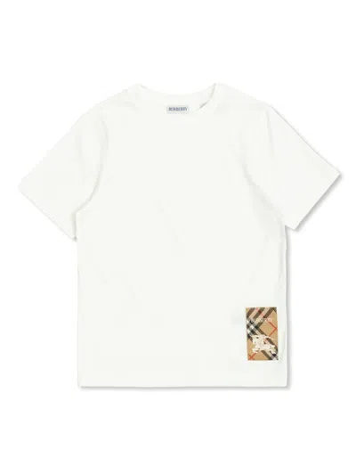 BURBERRY CHECK-TAG COTTON T-SHIRT