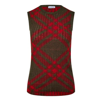 Burberry Check Tank Top In Loch