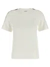 Burberry White Cotton Check Trims T-shirt In White