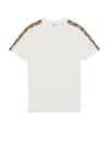 Burberry Checked Cotton-jersey T-shirt In Neutrals