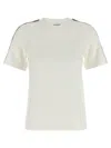 Burberry White Cotton Check Trims T-shirt In White