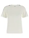 Burberry White Cotton Check Trims T-shirt In White