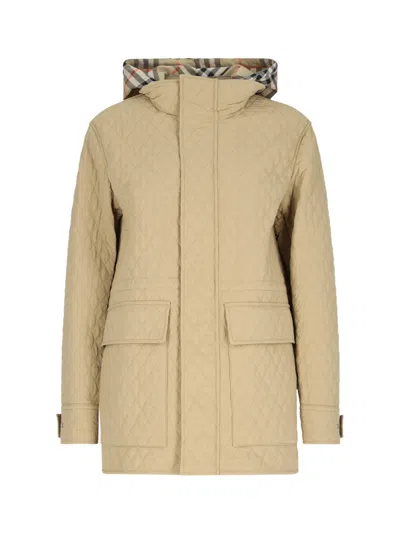 BURBERRY 'CHECK' TECH HOODED JACKET