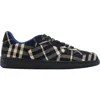 Burberry Terrace Black Polyester Blend Sneakers In Black Ip Chk