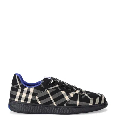 Burberry Terrace Check Sneakers In Black Vintage Check