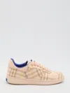 Burberry Light Terrace Sneakers Checkered Pattern In Beige