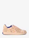 Burberry Light Terrace Sneakers Checkered Pattern In Beige