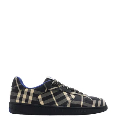 Burberry Terrace Check Sneakers In Black Vintage Check