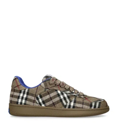 Burberry Archivio Check Sneakers In Brush Ip Check