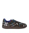 Burberry Terrace Check Sneakers In Grey