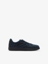 Burberry Plaid-pattern Sneakers With Textured Rubber Sole In Midnight