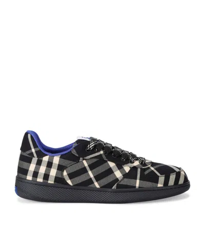 Burberry Terrace Check Sneakers In Black Vintage Check