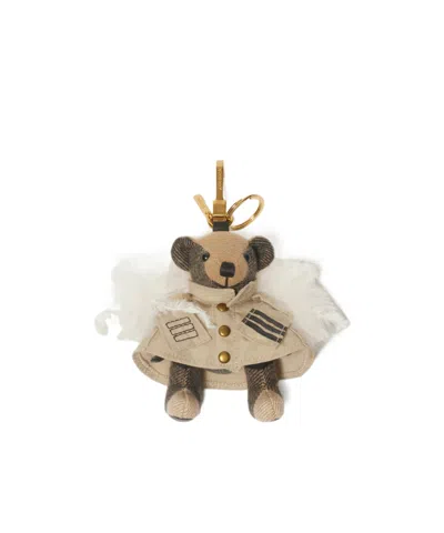 Burberry Check Thomas Bear Charm In Animal Print