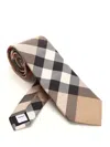 Burberry Men's Blade 7cm Exploded Check Tie In Beige