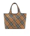 Burberry Media Check Tote Bag In Multicolor
