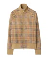 Burberry Beige Sweatshirt With Check Motif In Jacquard In Neutral
