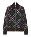 Burberry Check Track Jacket In Black