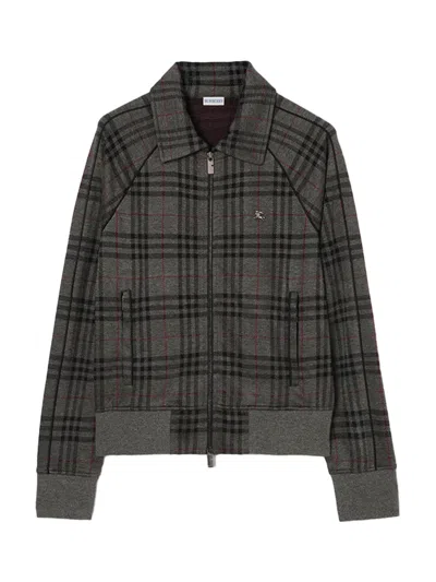 Burberry Check Track Jacket In Multi
