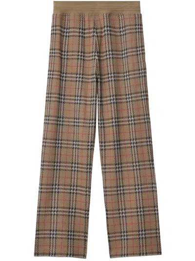 BURBERRY CHECK TRACK PANTS