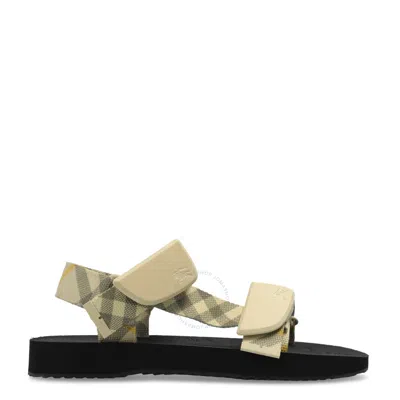 BURBERRY BURBERRY CHECK TREK DOUBLE-STRAP SANDALS
