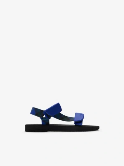 Burberry Mftrek Hs Check Blue Sandals