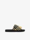 Burberry Checkered Trek Slides In Grain