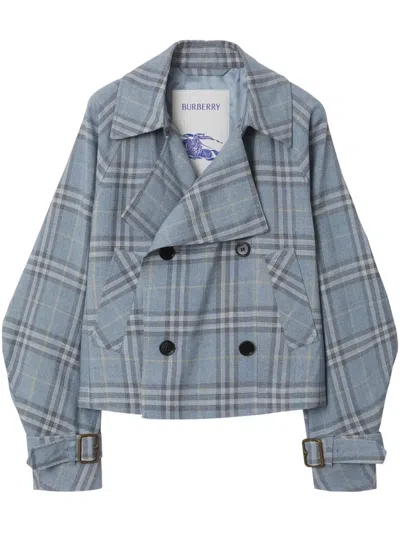 BURBERRY CHECK TRENCH JACKET