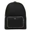 Burberry Check-trim Backpack In Black