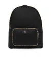 Burberry Check-trim Backpack In Black