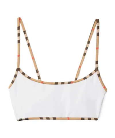 Burberry Check Trim Bikini Top In Multi